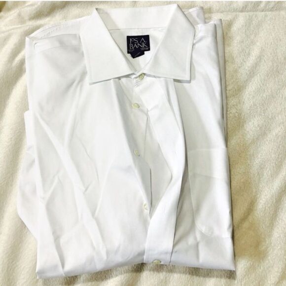 Jos. A Bank white button down shirt | Sz 17 - 34 - Picture 2 of 5